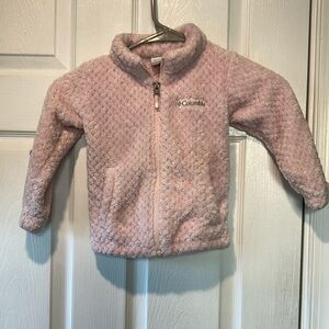 Columbia Pink Fleece Jacket 3t full zip